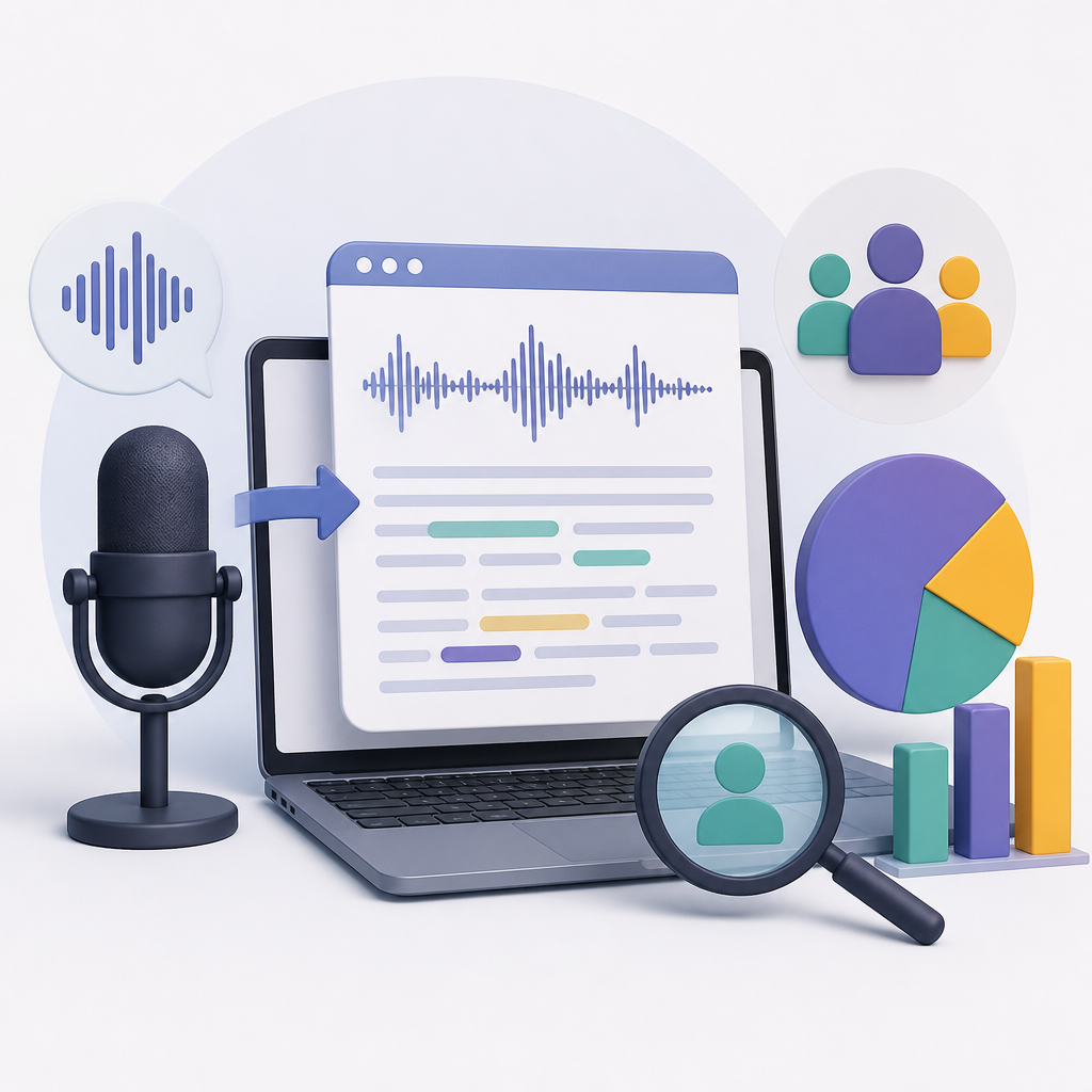 Audio transcription for market research