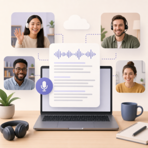 Audio transcription for remote teams