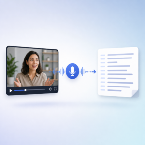 Audio transcription for video captions